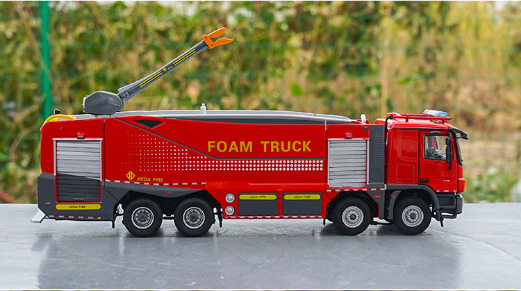 Original Authorized Authentic 1:50 Benz ACTROS Jieda Foam City Fire Truck City Rescue Vehicles Diecast Toy Model for Christmas gift,collection