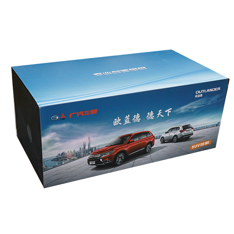 GAC Mitsubishi Outlander SUV die cast car model in scale 1:18 2016 version red/white GAC Mitsubishi Outlander SUV die cast car model in scale 1:18 2016 version red/white