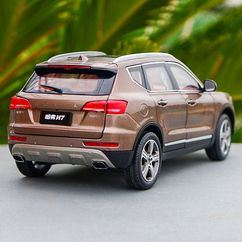 Original factory 1:18 Dealer Edition Great Wall Haval H7 brown Diecast Car Model with small gift Original factory 1:18 Dealer Edition Great Wall Haval H7 brown Diecast Car Model with small gift