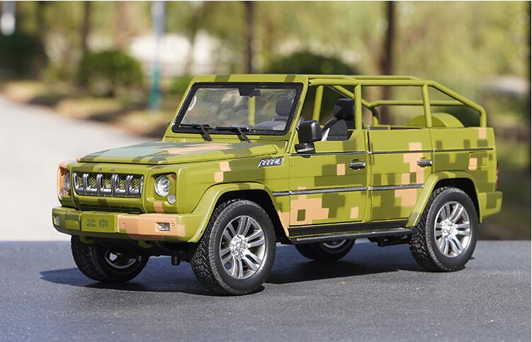 Original factory 1:18 BAW Beijing Jeep BJ80 BJ80J millitary car model off-road SUV car model for gift Original factory 1:18 BAW Beijing Jeep BJ80 BJ80J millitary car model off-road SUV car model for gift