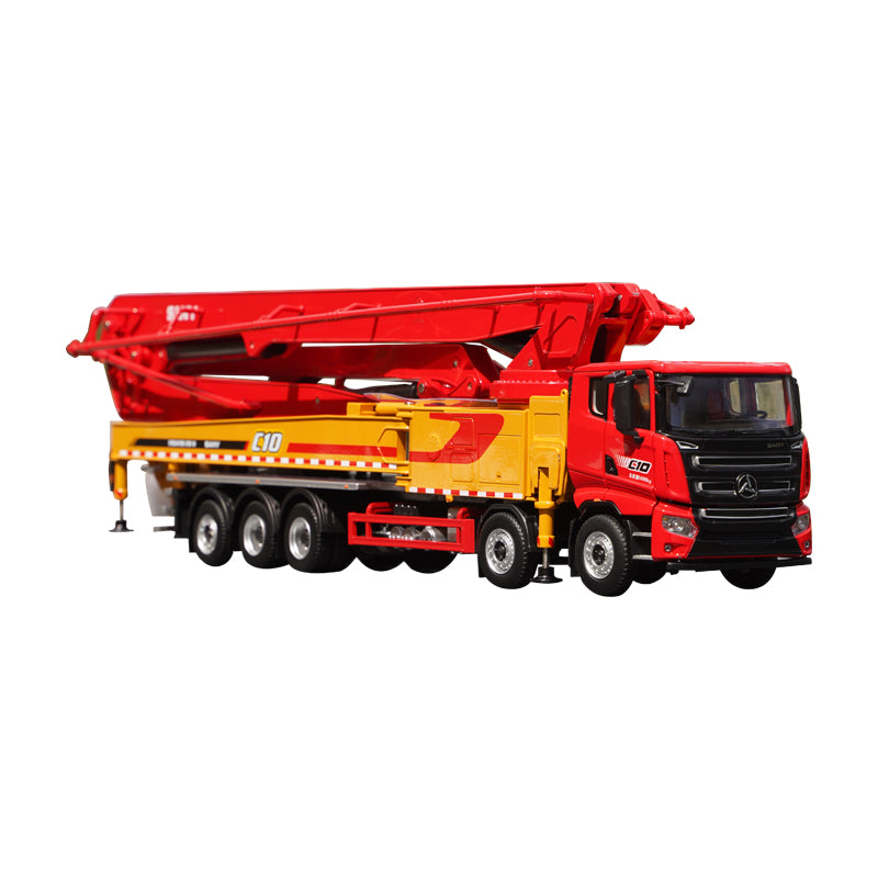Original factory 1:35 SANY 5 Bridge 670C10 Diecast Pump truck model Alloy Engineering Mounted concrete mixer pump for gift Original factory 1:35 SANY 5 Bridge 670C10 Diecast Pump truck model Alloy Engineering Mounted concrete mixer pump for gift