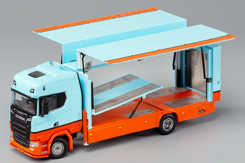 1:64 GCD Scania S730 double decker transporter trailer model, diecast container heavy truck alloy model 1:64 GCD Scania S730 double decker transporter trailer model, diecast container heavy truck alloy model