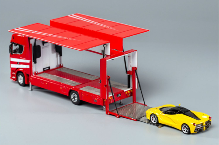 1:64 GCD Scania S730 double decker transporter trailer model, diecast container heavy truck alloy model 1:64 GCD Scania S730 double decker transporter trailer model, diecast container heavy truck alloy model