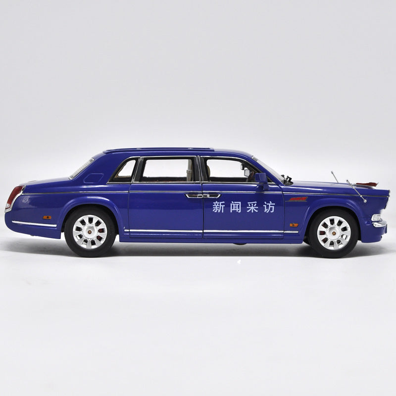 Zinc alloy Car Model 1:18 Hongqi CA7600 Newsvan Car C (Blue) Limited Version With stow number Zinc alloy Car Model 1:18 Hongqi CA7600 Newsvan Car C (Blue) Limited Version With stow number