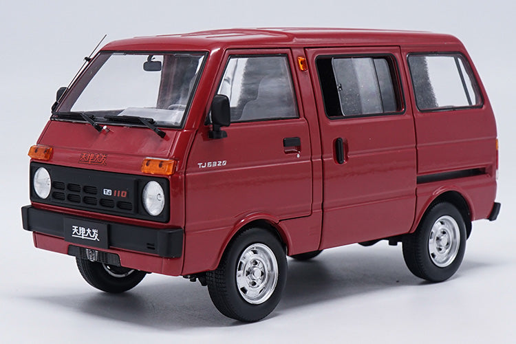 1/18 Die cast Tianjin DAFA HUALI TJ110 ( DAIHATSU ) van Taxi wagon model Red version 1/18 Die cast Tianjin DAFA HUALI TJ110 ( DAIHATSU ) van Taxi wagon model Red version