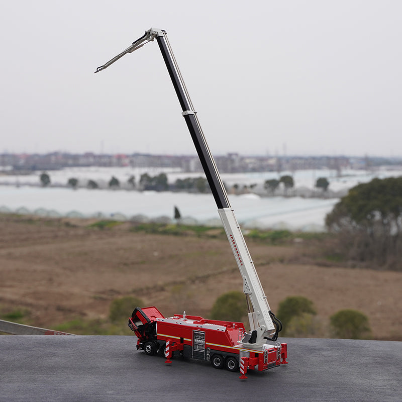 Original factory 1:50 Volvo lift high jet three-phase jet fire truck simulation alloy model China fire rescue gift Original factory 1:50 Volvo lift high jet three-phase jet fire truck simulation alloy model China fire rescue gift