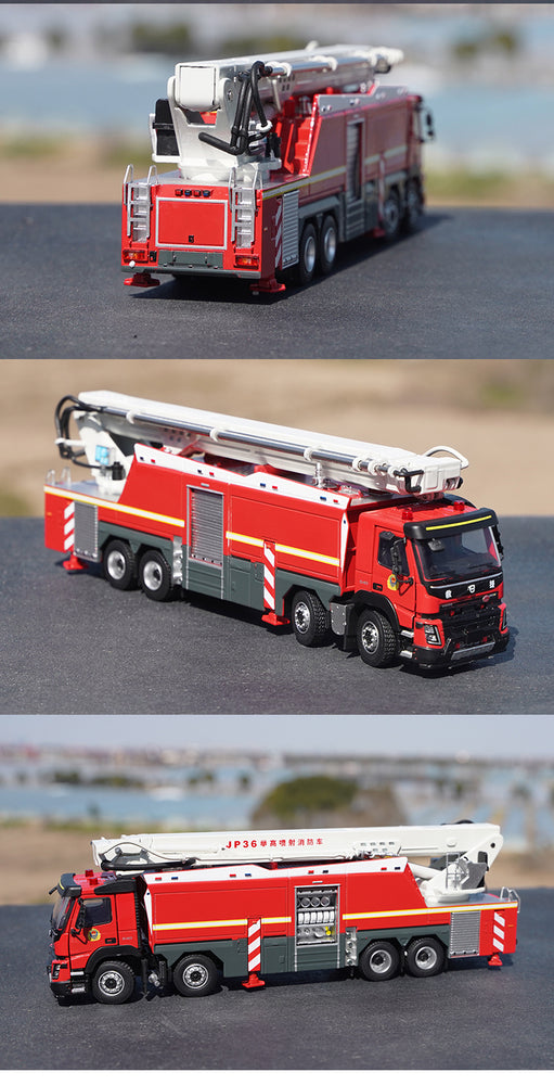 Original factory 1:50 Volvo lift high jet three-phase jet fire truck simulation alloy model China fire rescue gift Original factory 1:50 Volvo lift high jet three-phase jet fire truck simulation alloy model China fire rescue gift