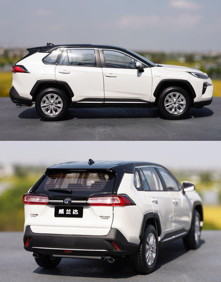 Original factory authentic 1:18 Toyota WILDLANDER 2020 version White/Blue diecast scale car model for birthday gift Original factory authentic 1:18 Toyota WILDLANDER 2020 version White/Blue diecast scale car model for birthday gift