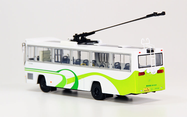 White 1:76 SK5105GP NO.8 Die-Cast Shanghai Trolley Bus Model White 1:76 SK5105GP NO.8 Die-Cast Shanghai Trolley Bus Model