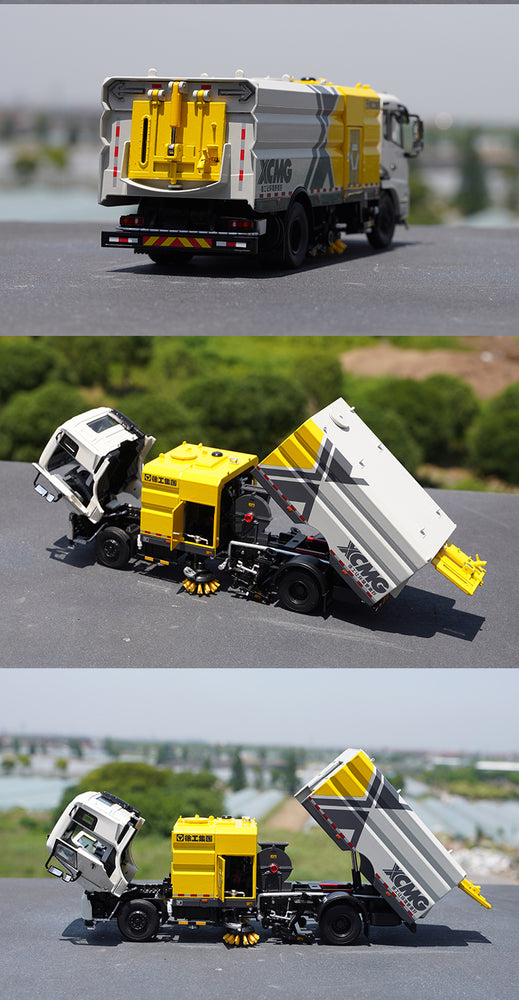 Original factory Dongfeng Tianjin 1:35 Diecast XCMG Cleaning sweeper truck alloy weeper-washer vehicle model for gift Original factory Dongfeng Tianjin 1:35 Diecast XCMG Cleaning sweeper truck alloy weeper-washer vehicle model for gift