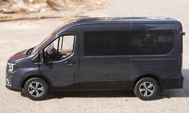 1:18 Scale Ford Transit T8 Business Van Diecast MPV Car Model – Alloy MPV Replica with Full Opening Doors, Steering, Suspension & Interior Details