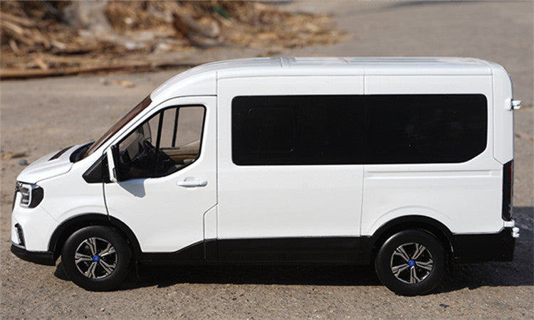 1:18 Scale Ford Transit T8 Business Van Diecast MPV Car Model – Alloy MPV Replica with Full Opening Doors, Steering, Suspension & Interior Details