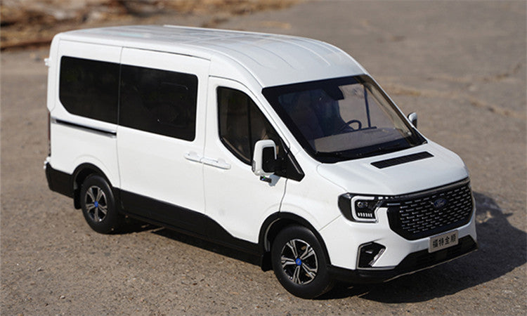 1:18 Scale Ford Transit T8 Business Van Diecast MPV Car Model – Alloy MPV Replica with Full Opening Doors, Steering, Suspension & Interior Details