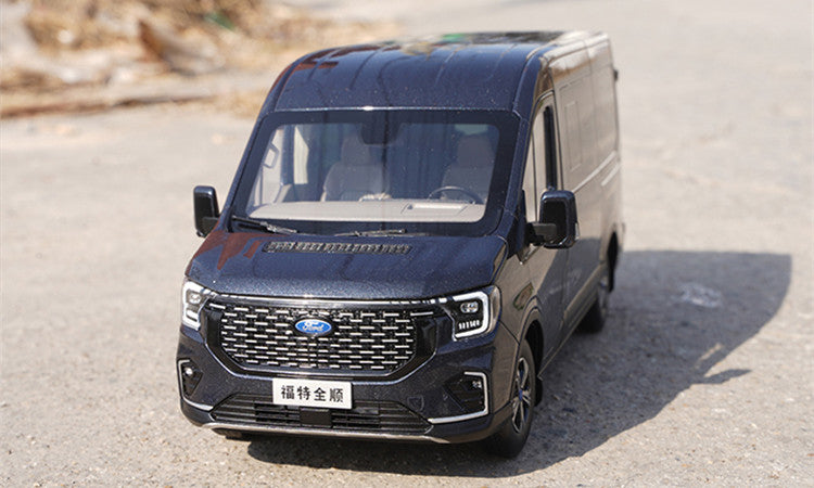 1:18 Scale Ford Transit T8 Business Van Diecast MPV Car Model – Alloy MPV Replica with Full Opening Doors, Steering, Suspension & Interior Details