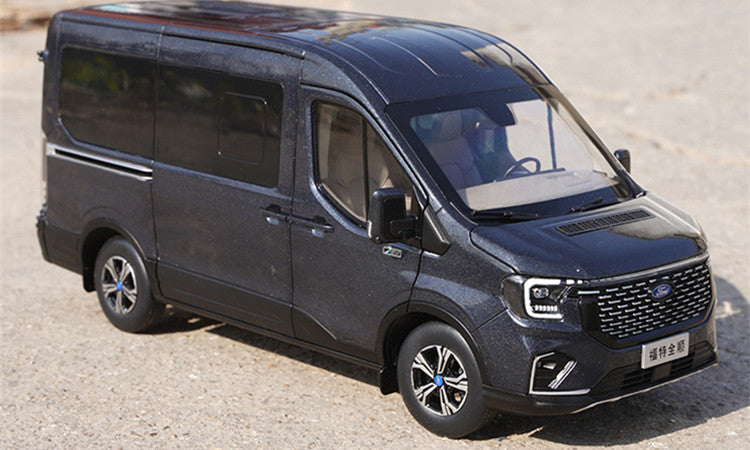 1:18 Scale Ford Transit T8 Business Van Diecast MPV Car Model – Alloy MPV Replica with Full Opening Doors, Steering, Suspension & Interior Details