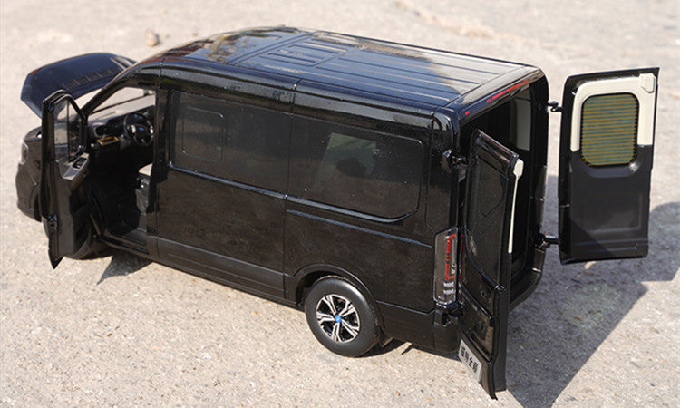 1:18 Scale Ford Transit T8 Business Van Diecast MPV Car Model – Alloy MPV Replica with Full Opening Doors, Steering, Suspension & Interior Details