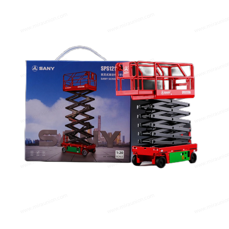 High quality collectiable 1:20 Sany Scissor type hydraulic aerial work platform models
