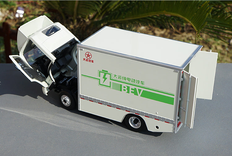 1:24 Dayun E3 Electric Diecast Cargo Truck Model – Realistic Alloy Box Van truck for gift, Collectible