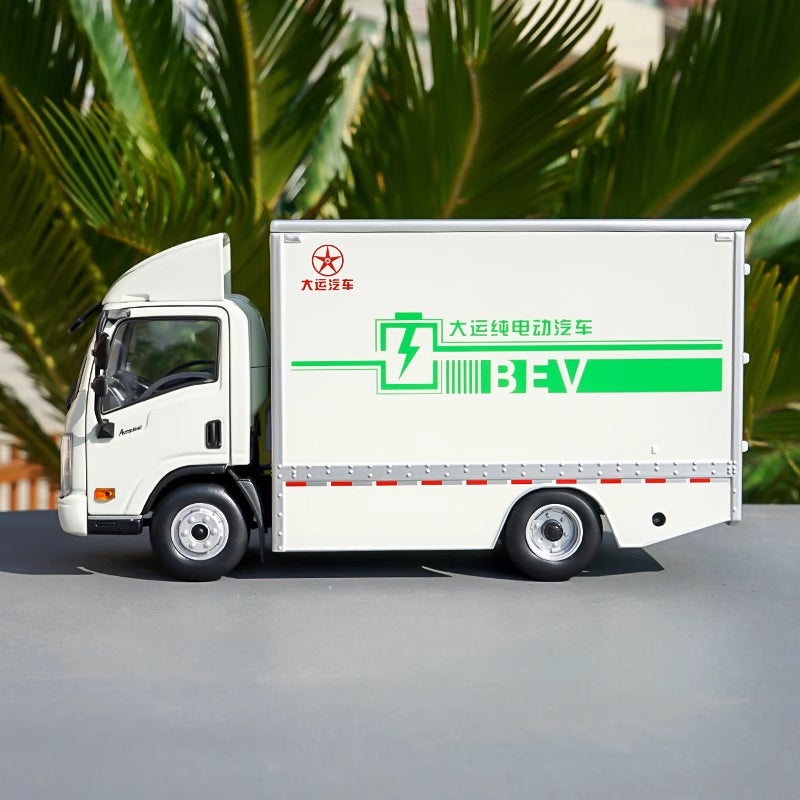 1:24 Dayun E3 Electric Diecast Cargo Truck Model – Realistic Alloy Box Van truck for gift, Collectible