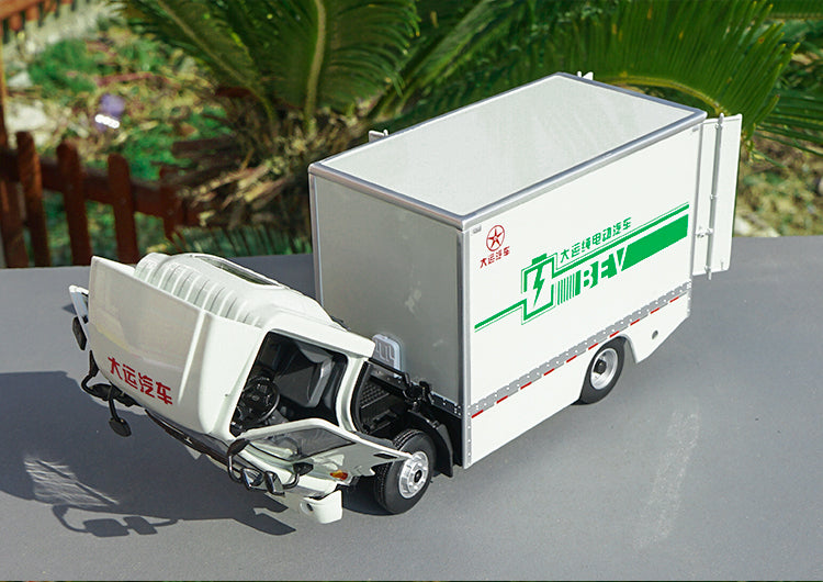 1:24 Dayun E3 Electric Diecast Cargo Truck Model – Realistic Alloy Box Van truck for gift, Collectible