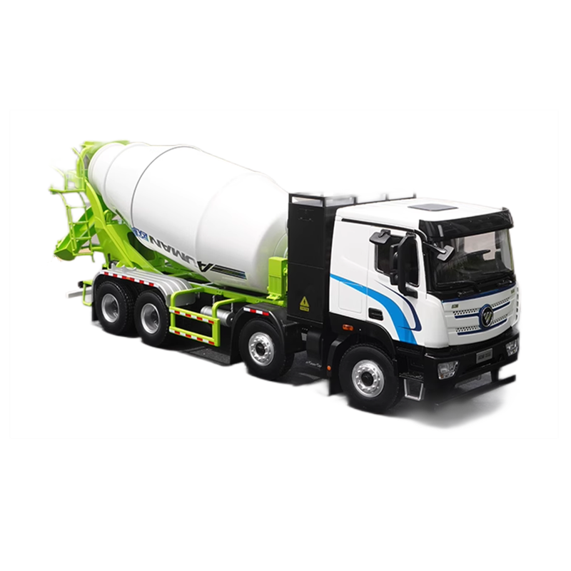 Authentic 1:24 Scale Foton Auman EST LOXA L10 8*4 Diecast Concrete Mixer Truck for Christmas gift,collection
