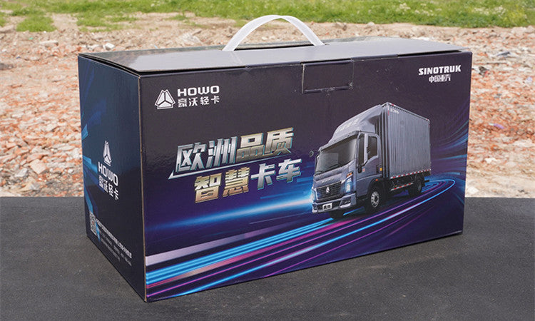Collectible 1:24 sinotruk HOWO Tongshui alloy light truck model-metal box truck model for gift