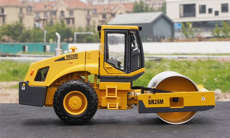 High quality collectiable 1:35 SHANTUI SR260M Single Drum Road Roller Diecast Model for gift