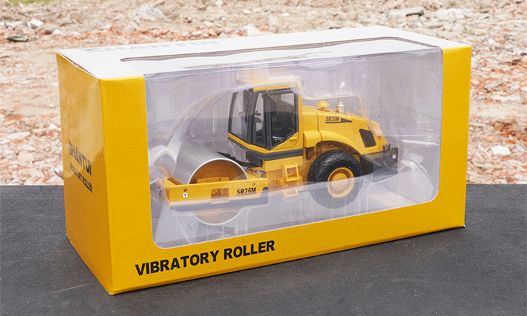 High quality collectiable 1:35 SHANTUI SR260M Single Drum Road Roller Diecast Model for gift