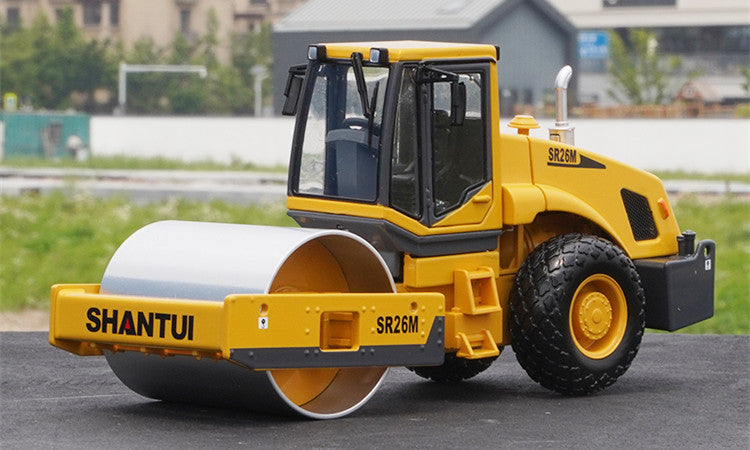 High quality collectiable 1:35 SHANTUI SR260M Single Drum Road Roller Diecast Model for gift