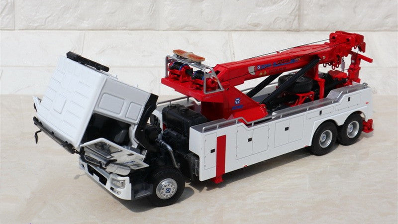 135 XCMG QZF10 Road Rescue Tow Truck Diecast Model – Alloy Crane Wrecker Collectible