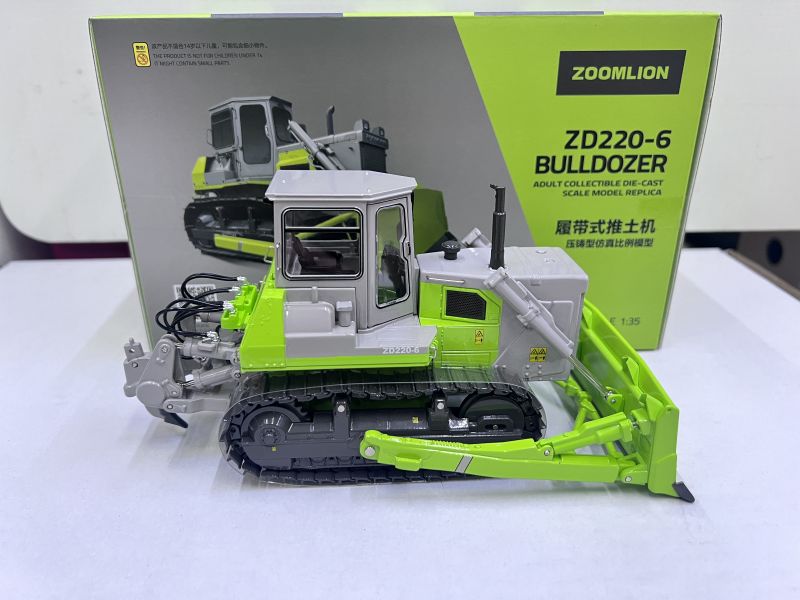 High quality 1:35 ZOOMLION ZD220-6 Realistic bulldozer miniature – Alloy Heavy Equipment Replica with Movable Blade & Ripper