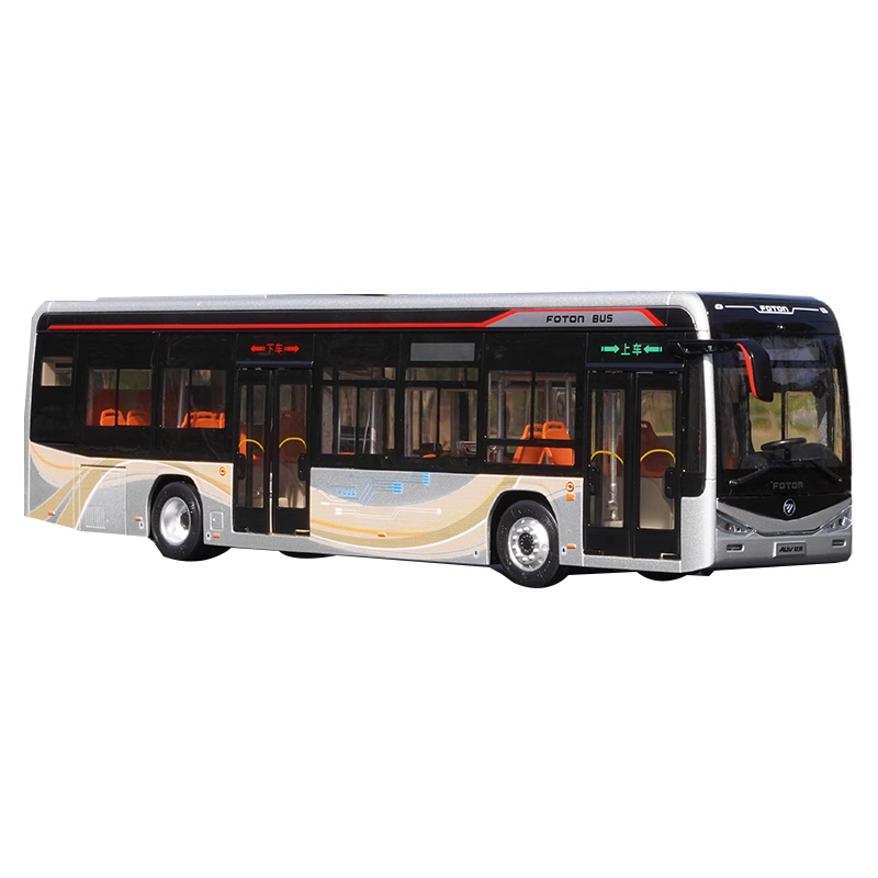 Original factory 1:36 Foton AUV BJ6129EVCA New Energy Pure Electric Bus Model for gift, collection