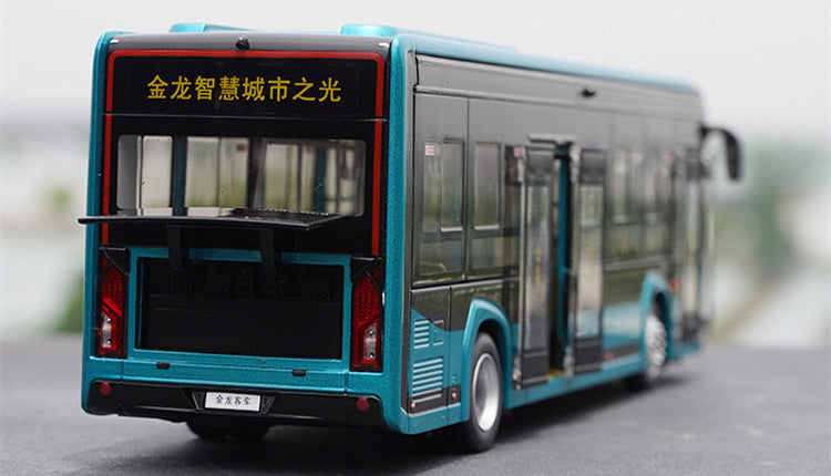 1:38 Xiamen King Long Smart City Light 5G Connected  XMQ6105G collectible city bus – High Simulation Collectible Diecast Bus with Opening Doors & Light Effects