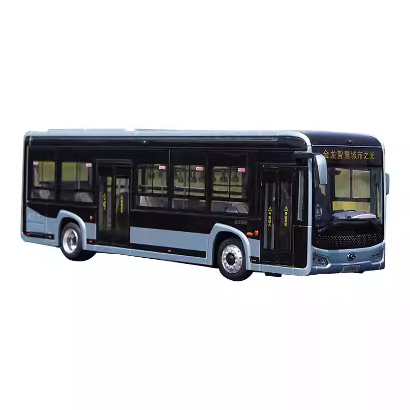 1:38 Xiamen King Long Smart City Light 5G Connected  XMQ6105G collectible city bus – High Simulation Collectible Diecast Bus with Opening Doors & Light Effects