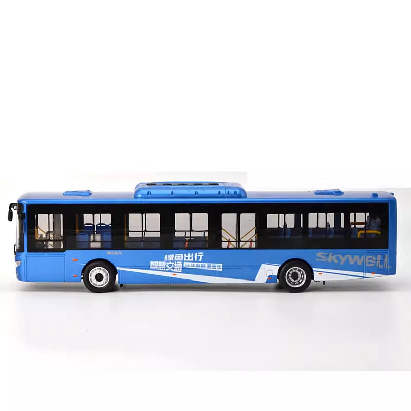 1:42 Nanjing King Long Skywell NJL6129EV (H12) electric public transport bus model – Alloy Simulation Bus Collectible Gift
