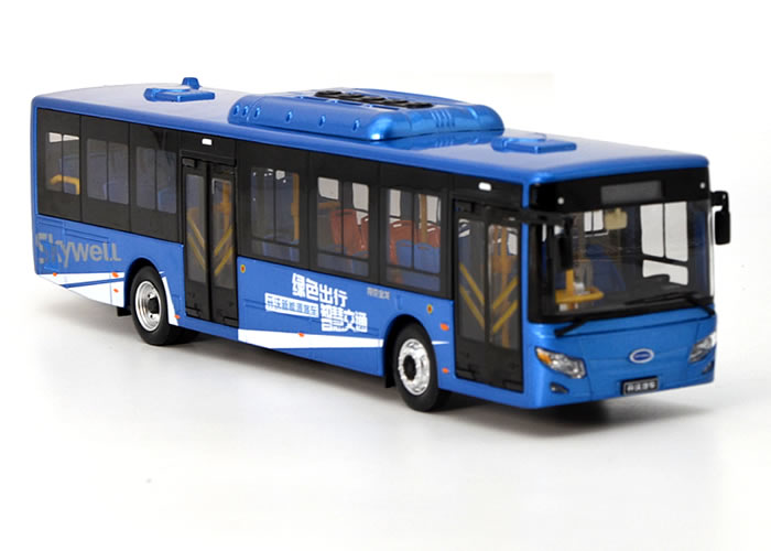 1:42 Nanjing King Long Skywell NJL6129EV (H12) electric public transport bus model – Alloy Simulation Bus Collectible Gift
