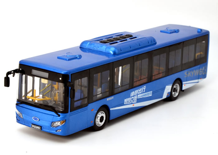 1:42 Nanjing King Long Skywell NJL6129EV (H12) electric public transport bus model – Alloy Simulation Bus Collectible Gift