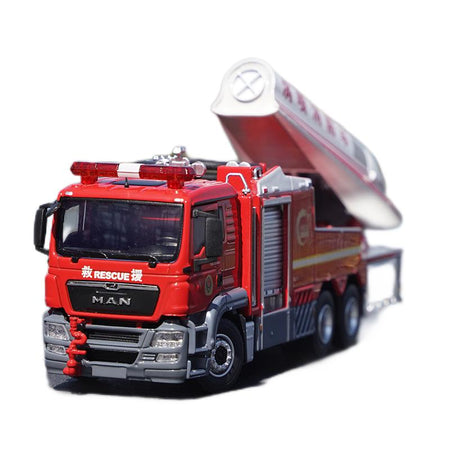 Original factory 1:50 MAN Turbojet alloy Fire truck simulation model diecast Chinese fire rescue model for gift