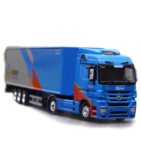 High-Fidelity 1:50 Scale Mercedes-Benz Alloy Container Truck Model for collection, gift, display