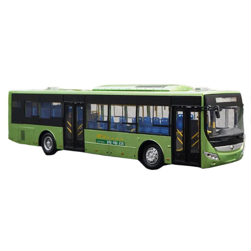 1:42 Original YUTONG E12 Electric Bus Diecast Model – Alloy Collectible Coach with Opening Doors
