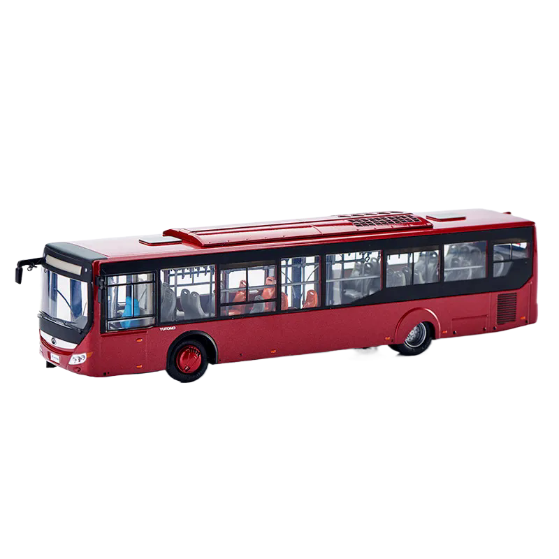 Original Factory 1:42 YUTONG ZK6128 Low-Floor Diecast Realistic City Bus Model – Alloy Collectible with Opening Doors