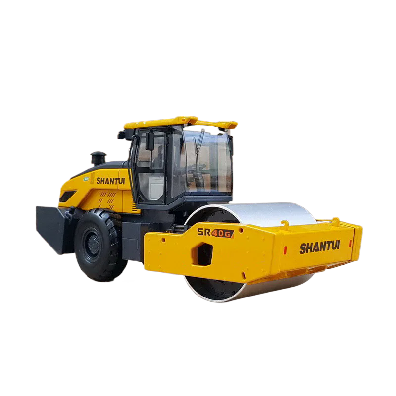 Original Factory Shantui SR40G 1/35 Scale Diecast Road Roller – Construction Equipment Collector Roadroller Model For Gift