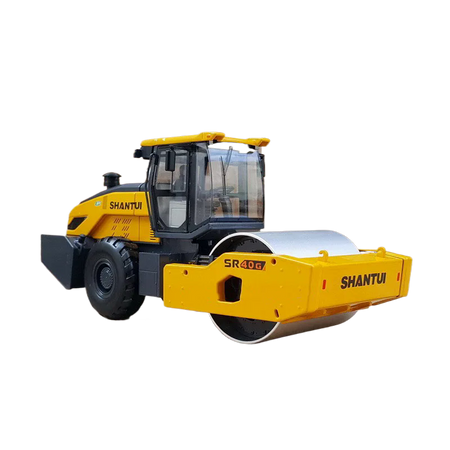 Original Factory Shantui SR40G 1/35 Scale Diecast Road Roller – Construction Equipment Collector Roadroller Model For Gift