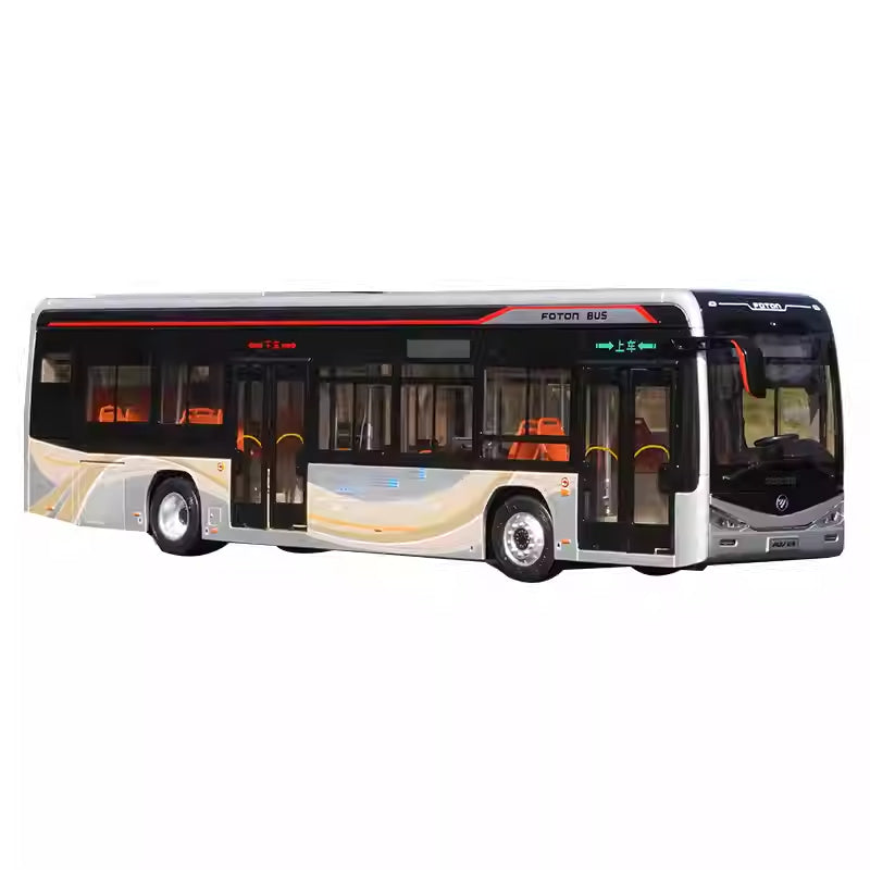 1:36 Foton AUV BJ6129EVCA Diecast Electric City Bus Model, Alloy Electric Transit Bus Model for Gift, Collectibles, Ornaments