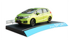 Original factory authentic 1:18 Honda FIT 2018 sport Jazz blue/green hatchback diecast car model for gift, toys, collection