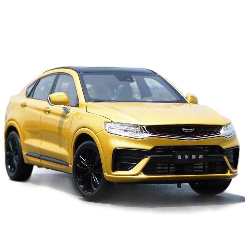 high quality alloy scale toy car miniature 1:18 Xingyue sports coupe Geely SUV diecast car model