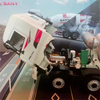 Original factory 1:24 SANY 8*4 alloy concrete mixer truck model diecast Cement tank mixing truck model for gift