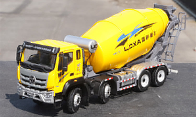 Collectiable 1:35 Foton star Xing xing diecast stirring truck model, LOXA 8*4 alloy cement mixer truck for gift