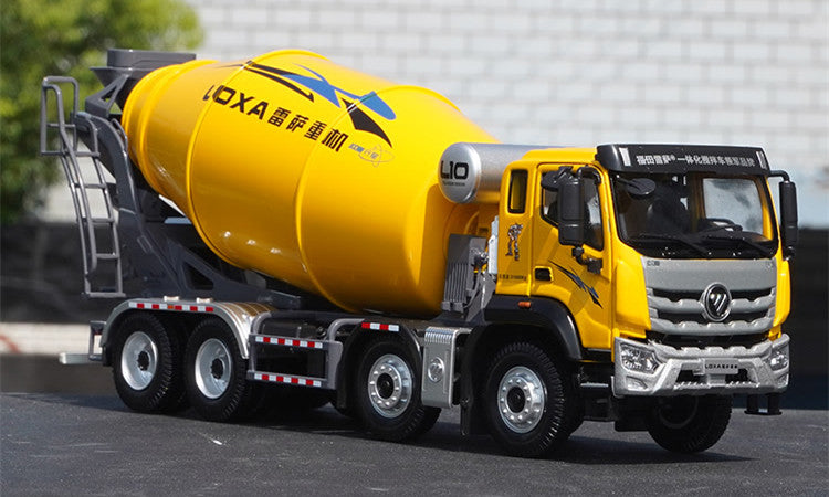 Collectiable 1:35 Foton star Xing xing diecast stirring truck model, LOXA 8*4 alloy cement mixer truck for gift