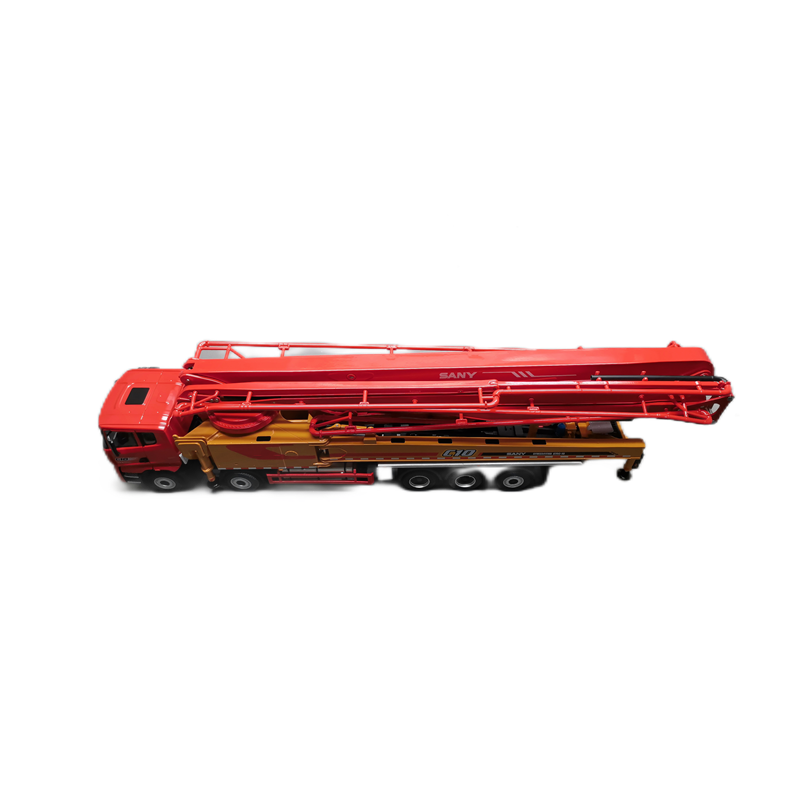 Original factory 1:35 SANY 5 Bridge 670C10 Diecast Pump truck model Alloy Engineering Mounted concrete mixer pump for gift